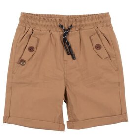 Noruk Taupe Bermudas with Tie Waist