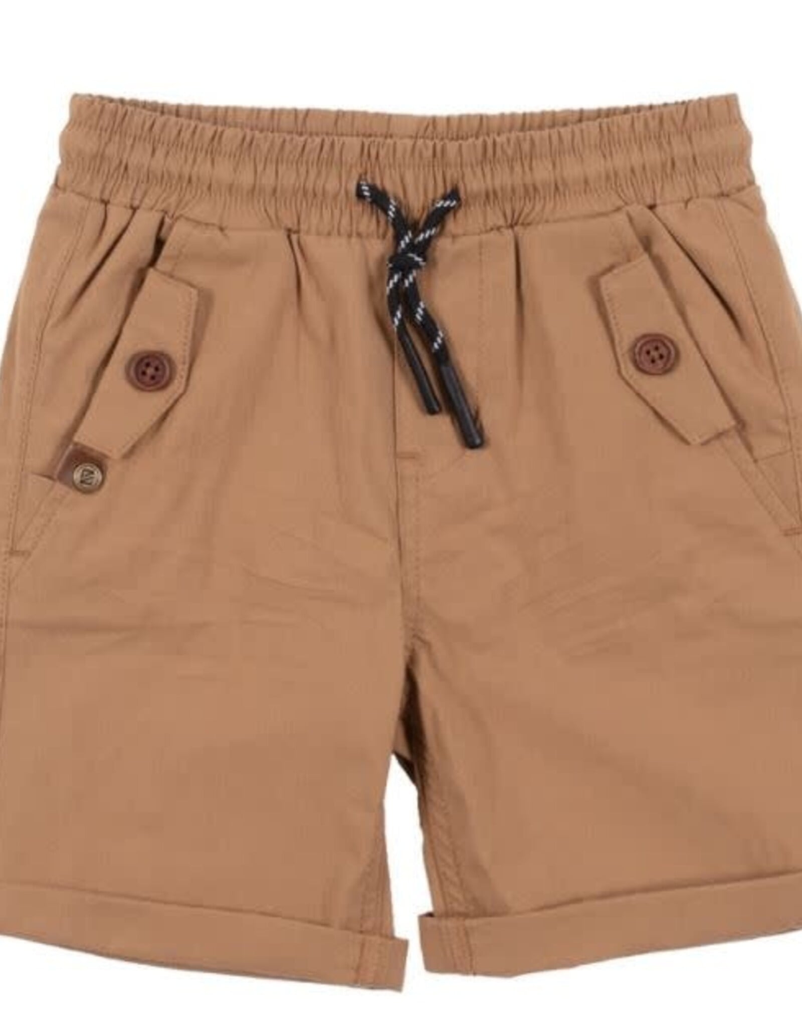 Noruk Taupe Bermudas with Tie Waist