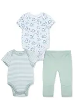 Little Me Dino Friends 3-Piece Bodysuit & Pant Set