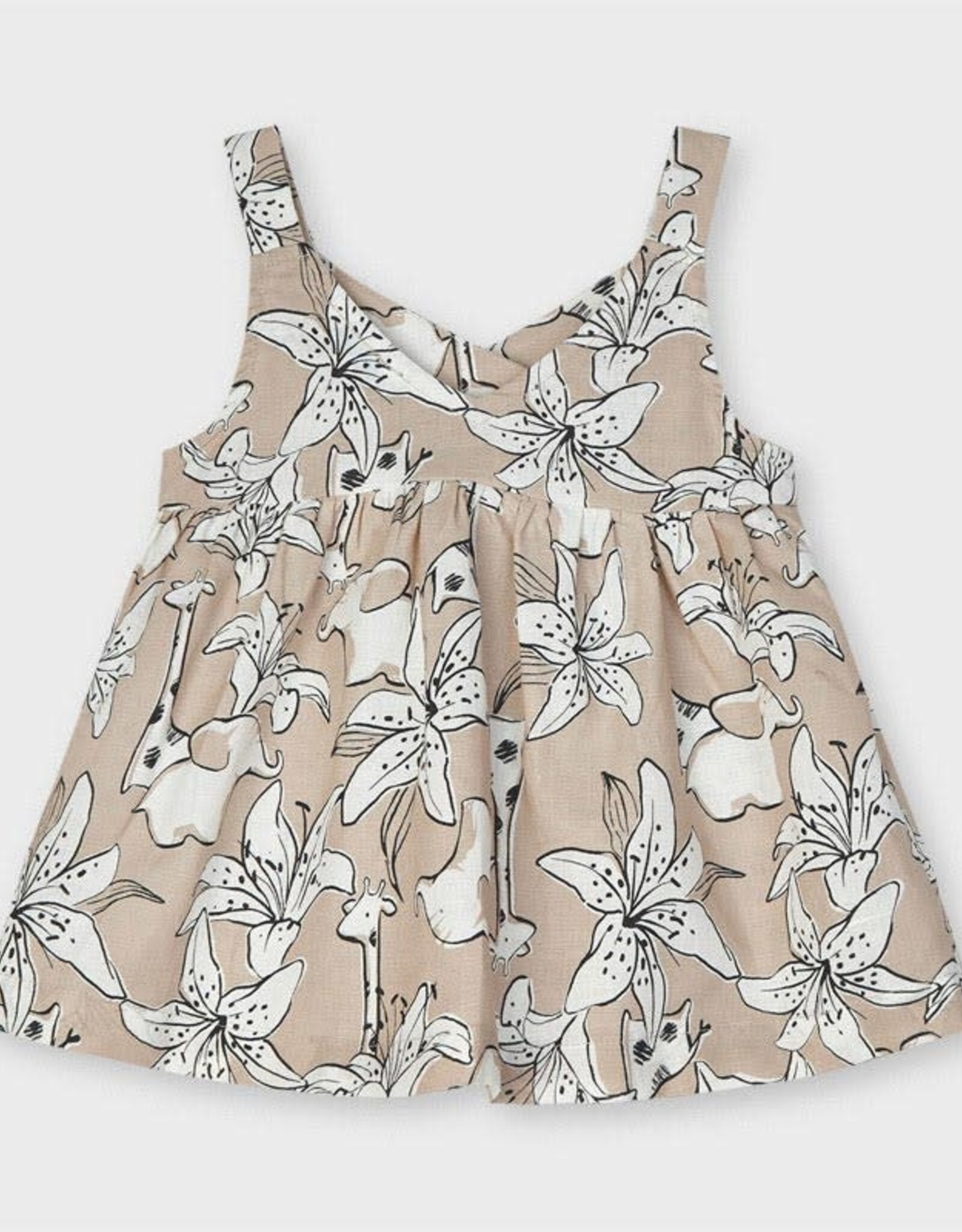 Mayoral Patterned Linen Blouse