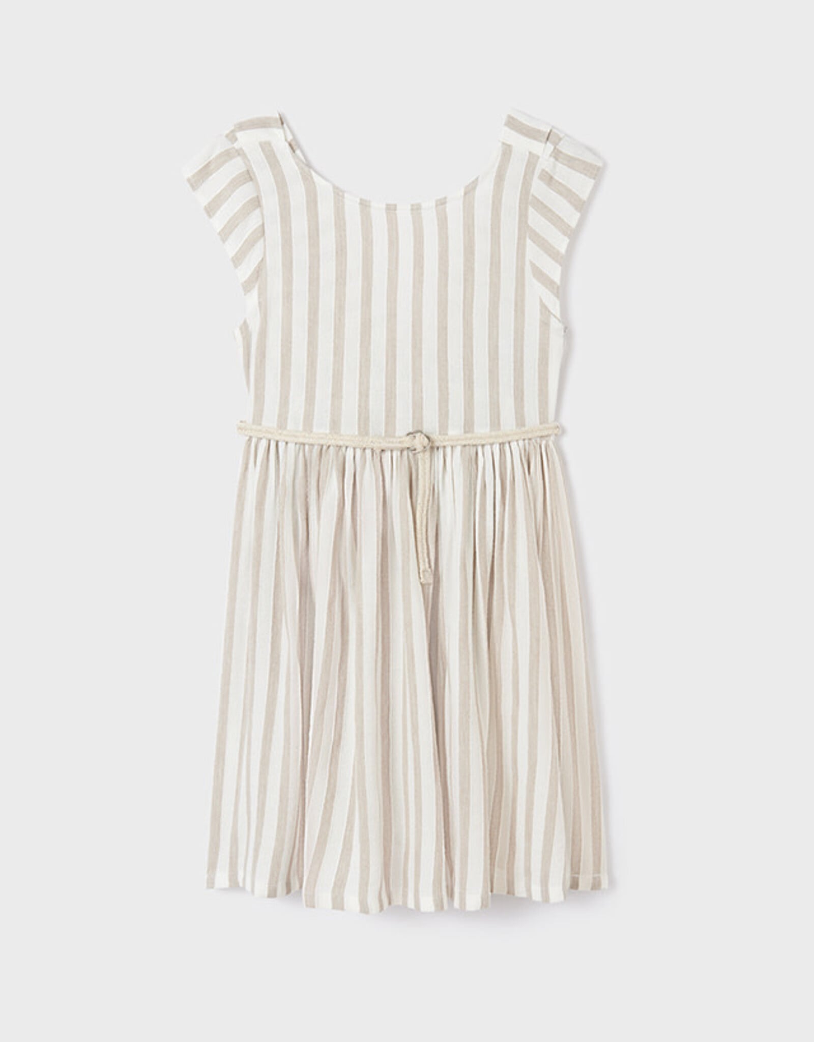 Mayoral Ocher Striped Dress w/Belt
