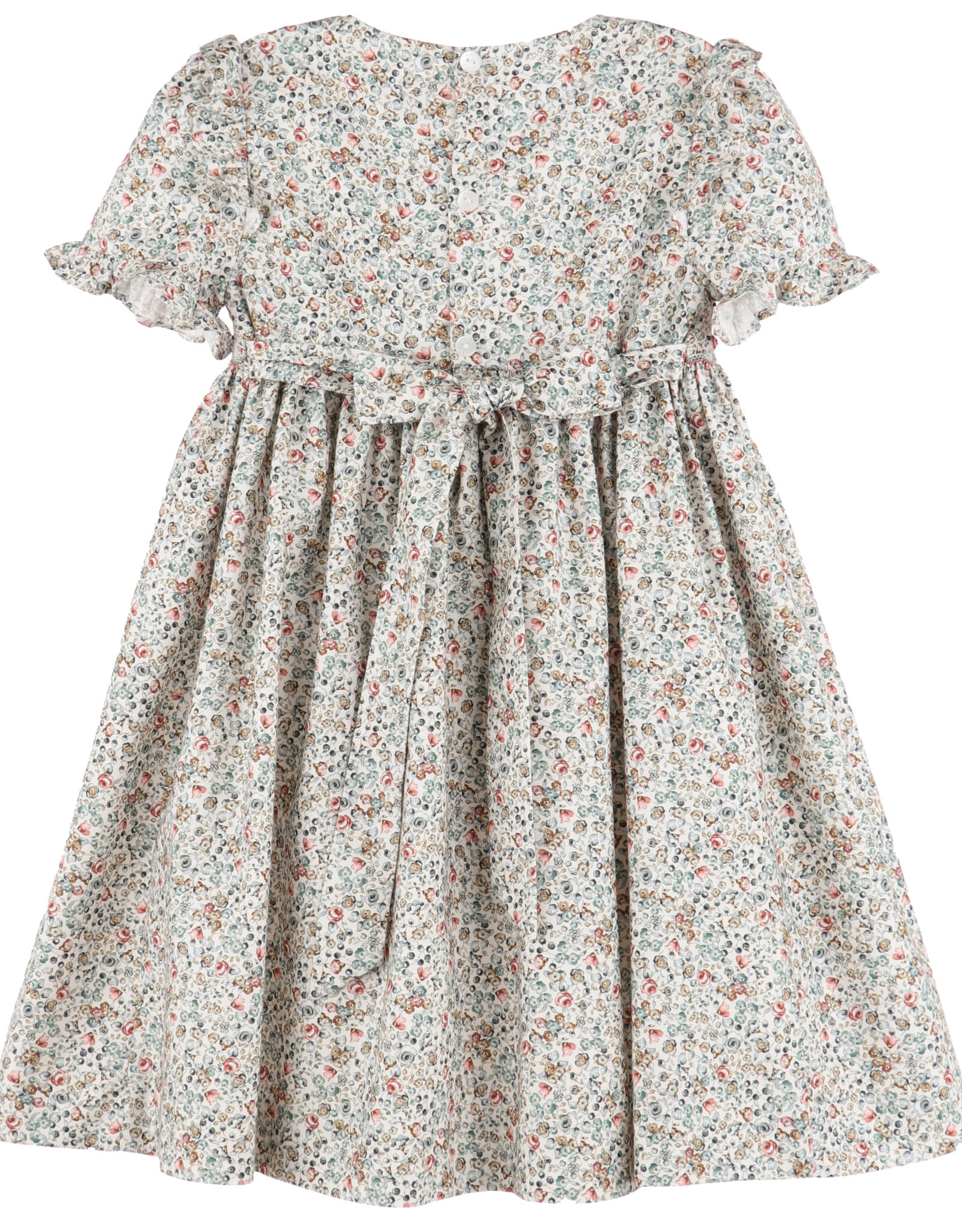 Casero Emerald Half Smock Dress