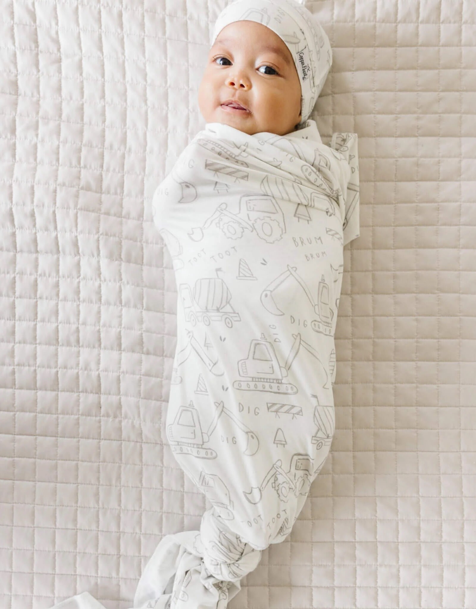 Copper Pearl Knit Swaddle Blanket-Gage