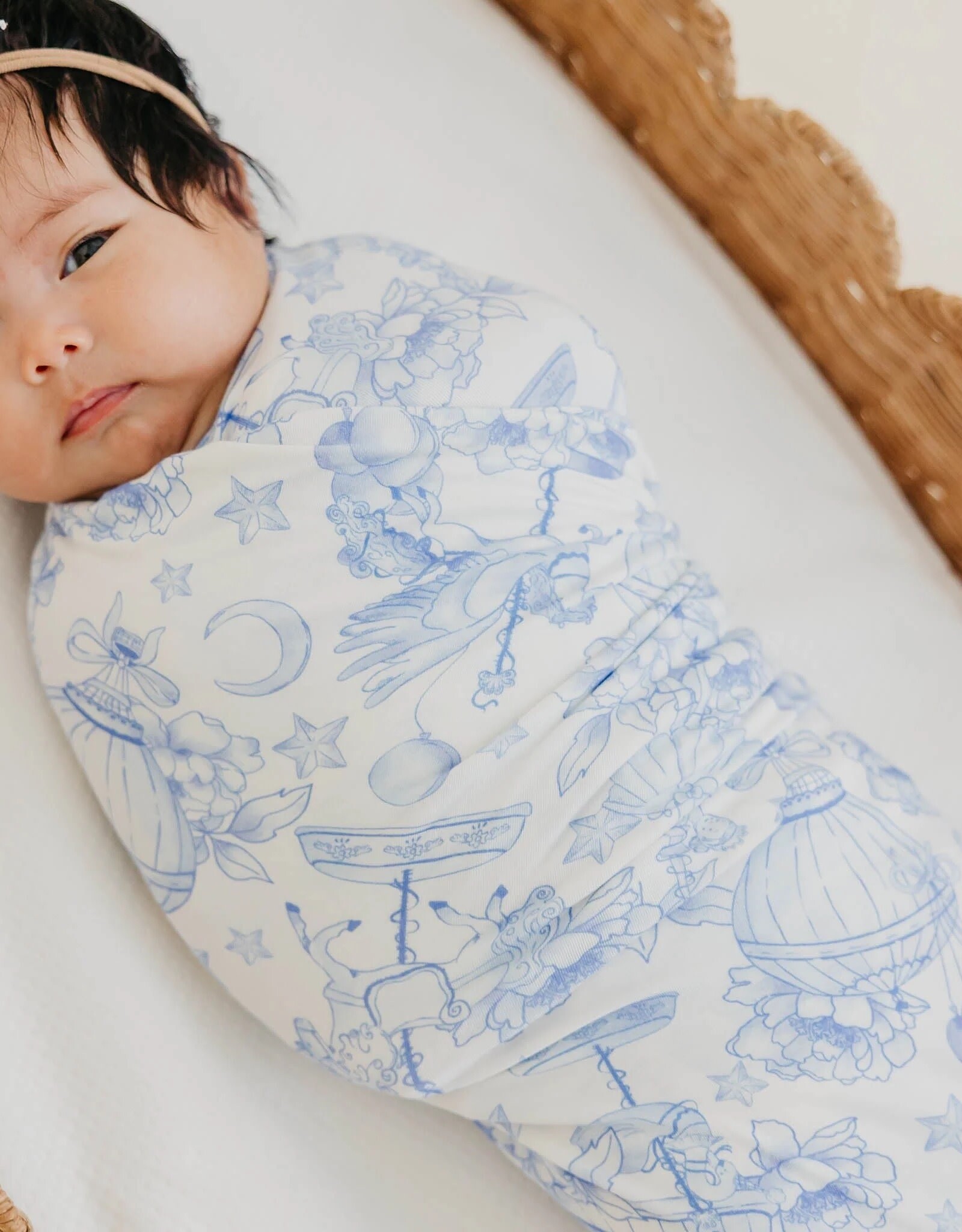 Copper Pearl Vintage Carnival Bamboo Swaddle