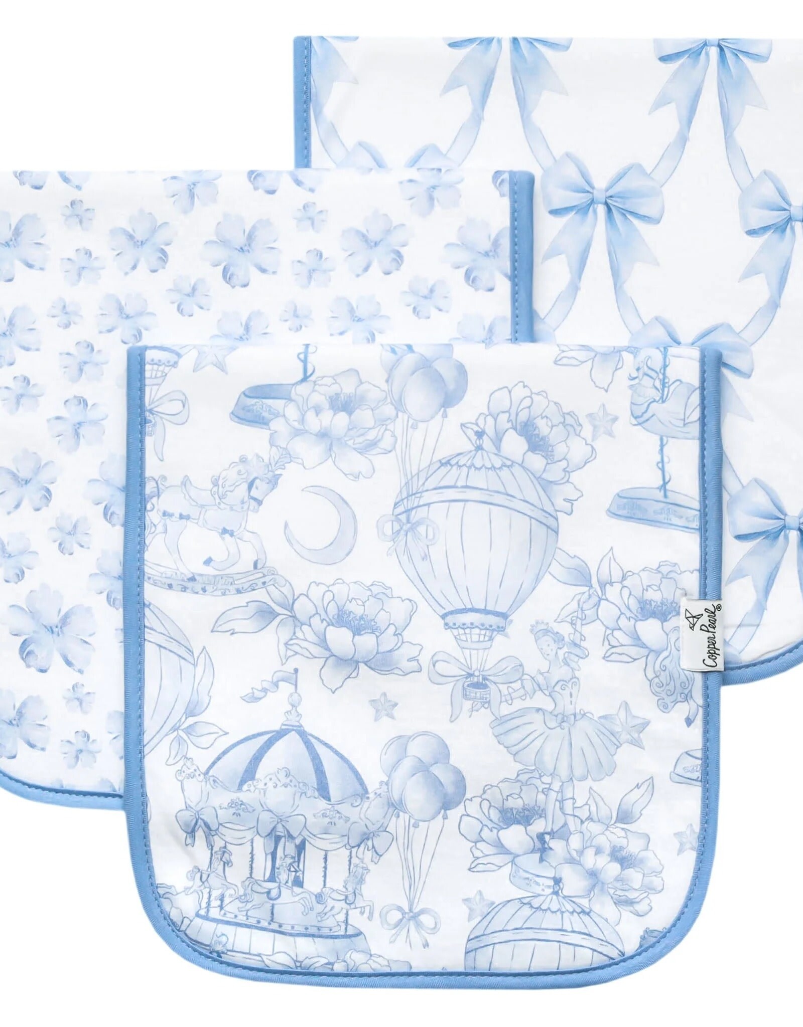 Copper Pearl Vintage Carnival Burp Cloth Set
