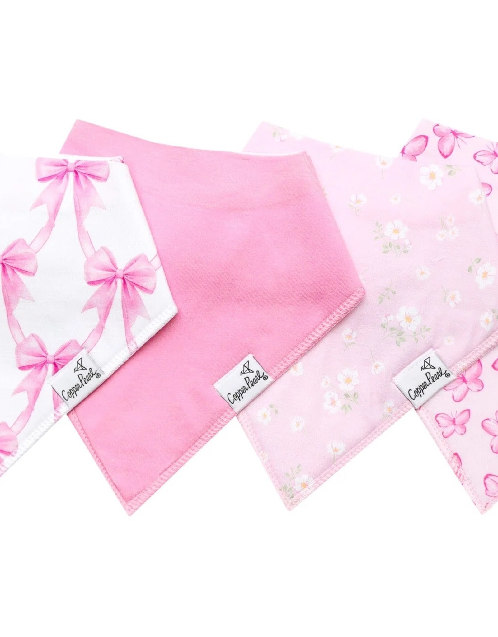 Copper Pearl Bow My Gosh Bandana Bib Set