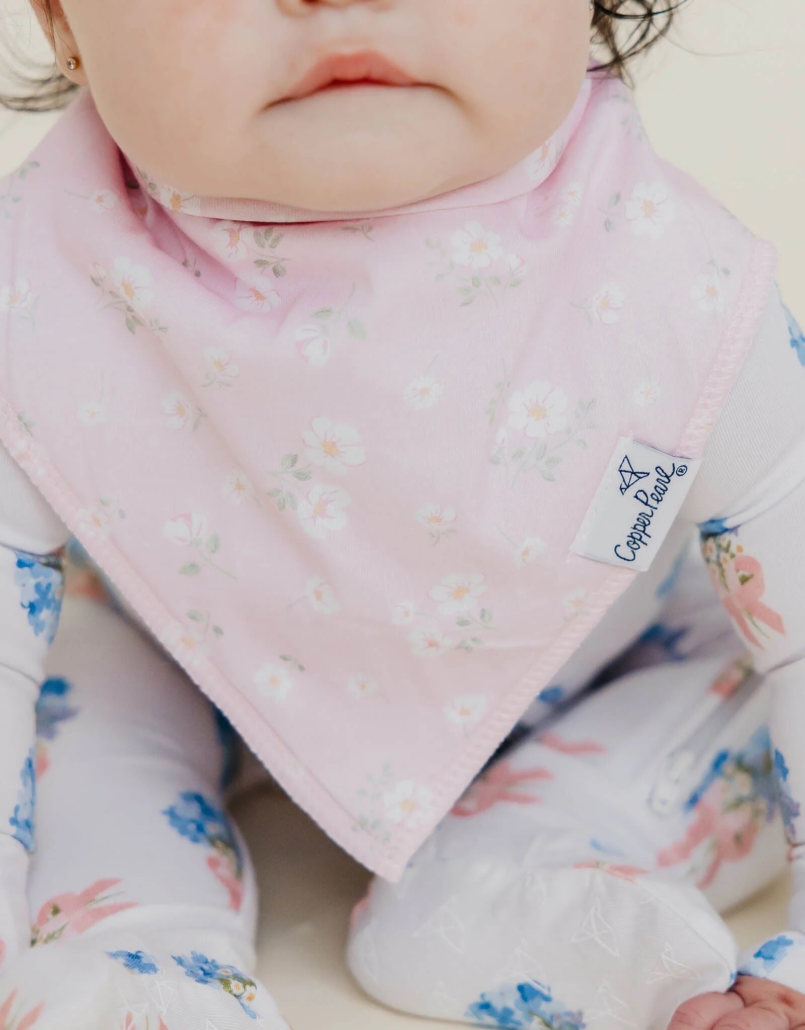 Copper Pearl Bow My Gosh Bandana Bib Set