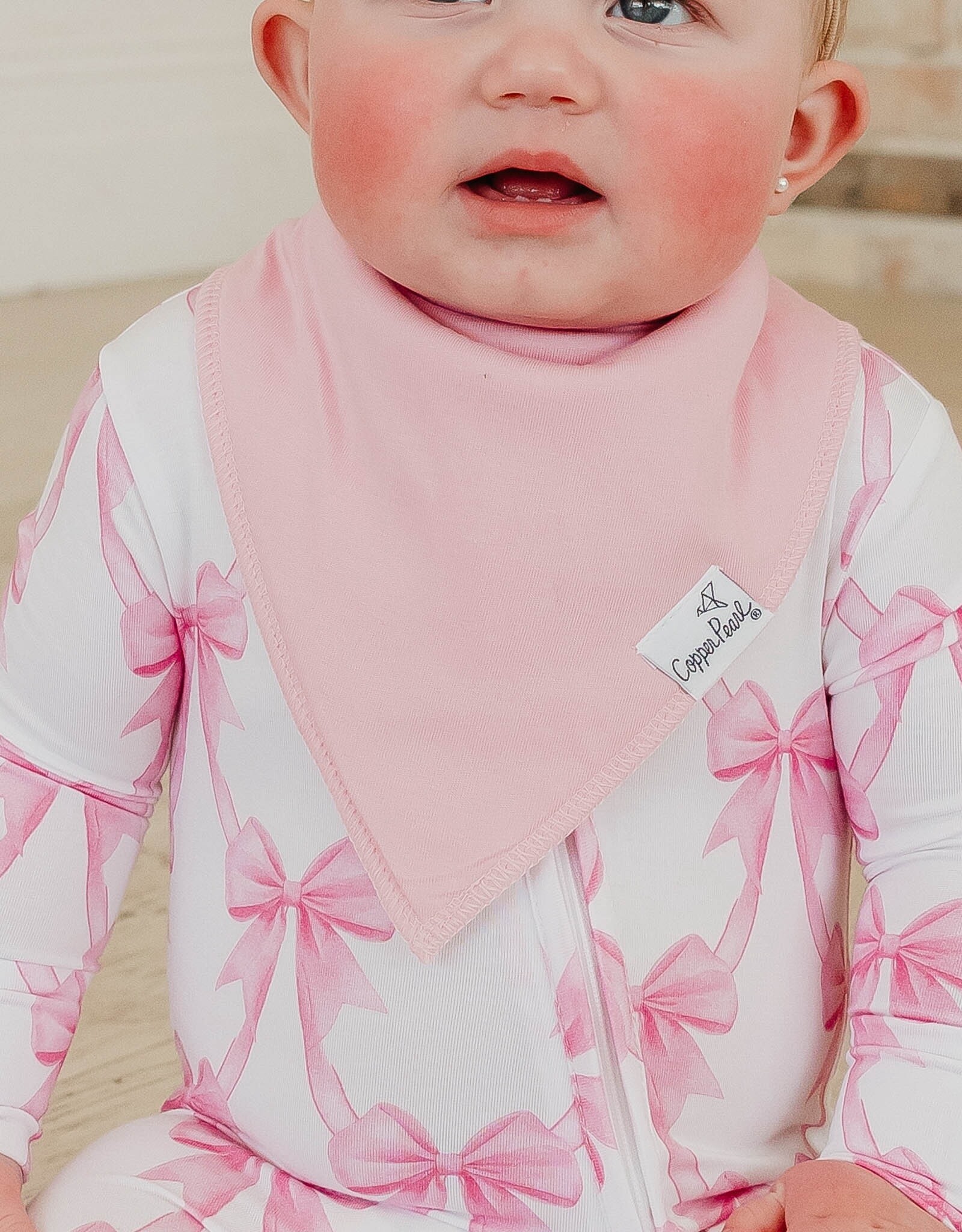 Copper Pearl Bow My Gosh Bandana Bib Set