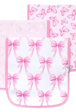Copper Pearl Bow My Gosh Burp Cloth Set