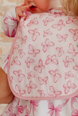 Copper Pearl Bow My Gosh Burp Cloth Set