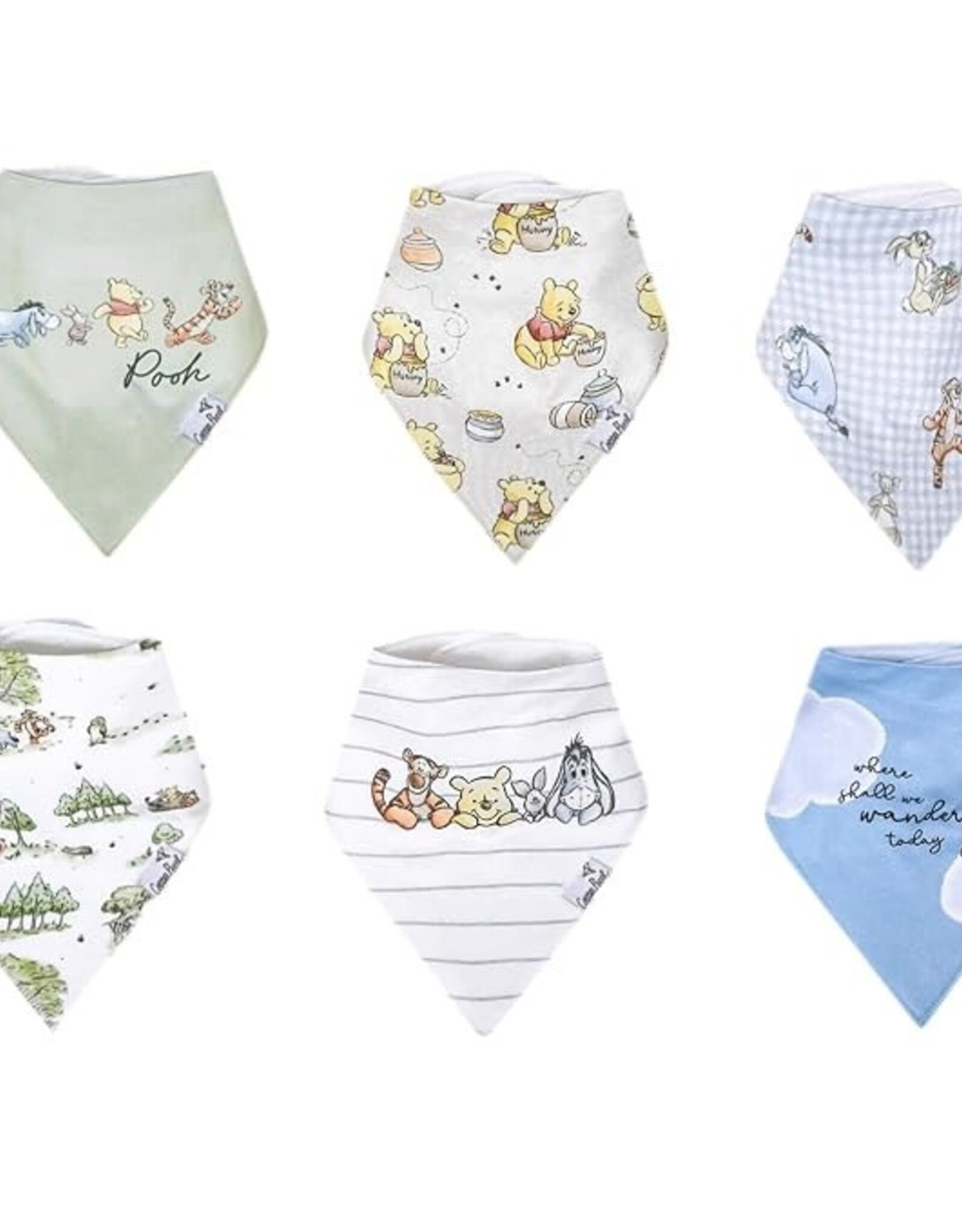 Copper Pearl Winnie the Pooh 6 pack Bandana Bib