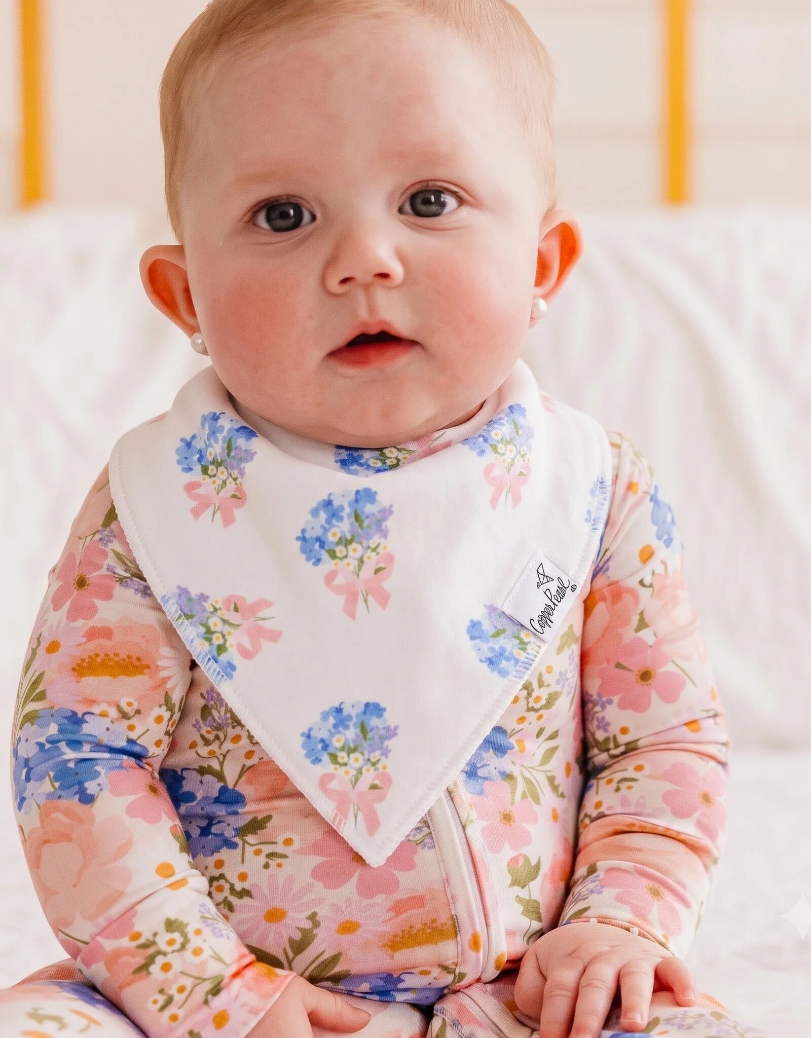 Copper Pearl Penelope Bandana Bib Set