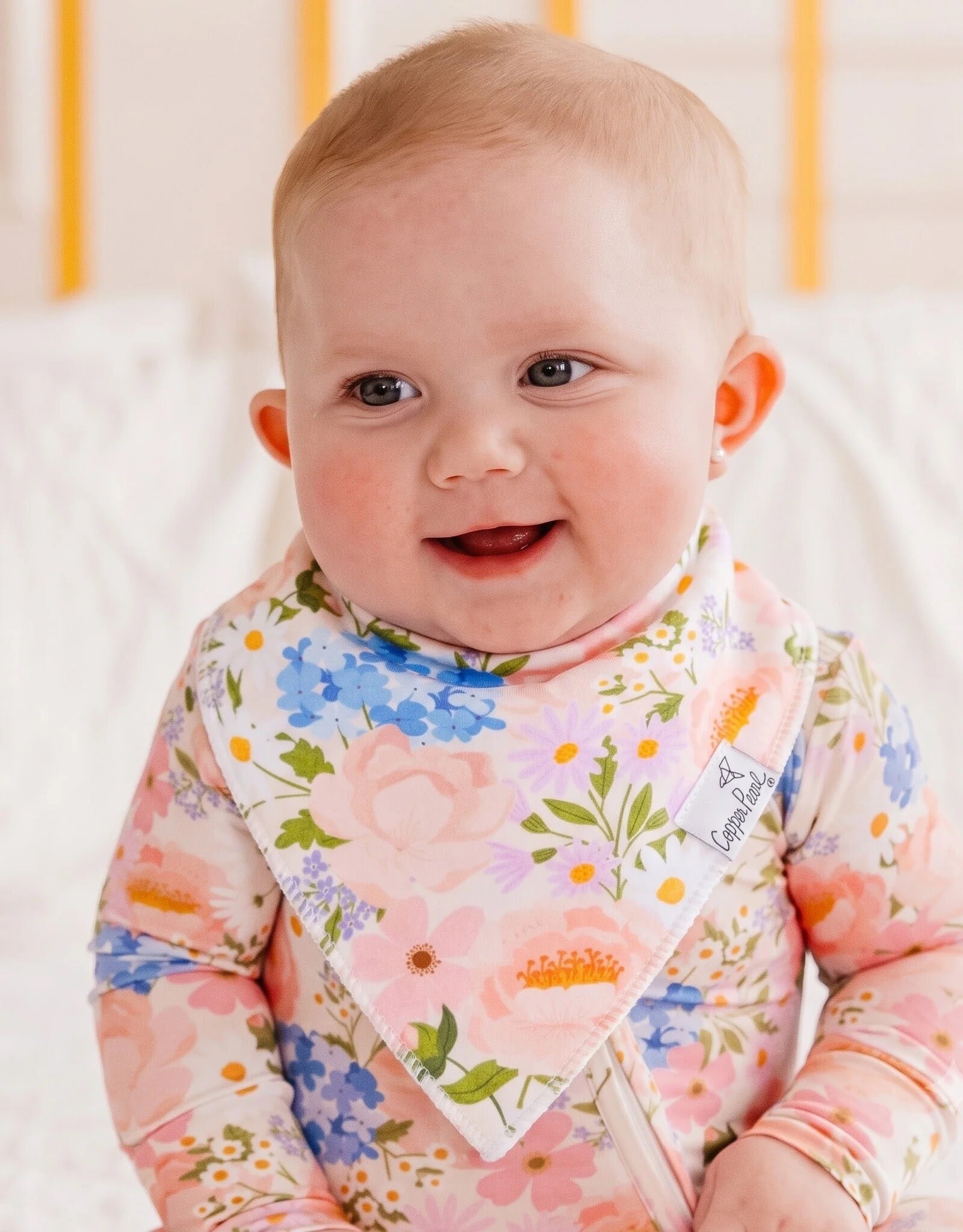 Copper Pearl Penelope Bandana Bib Set