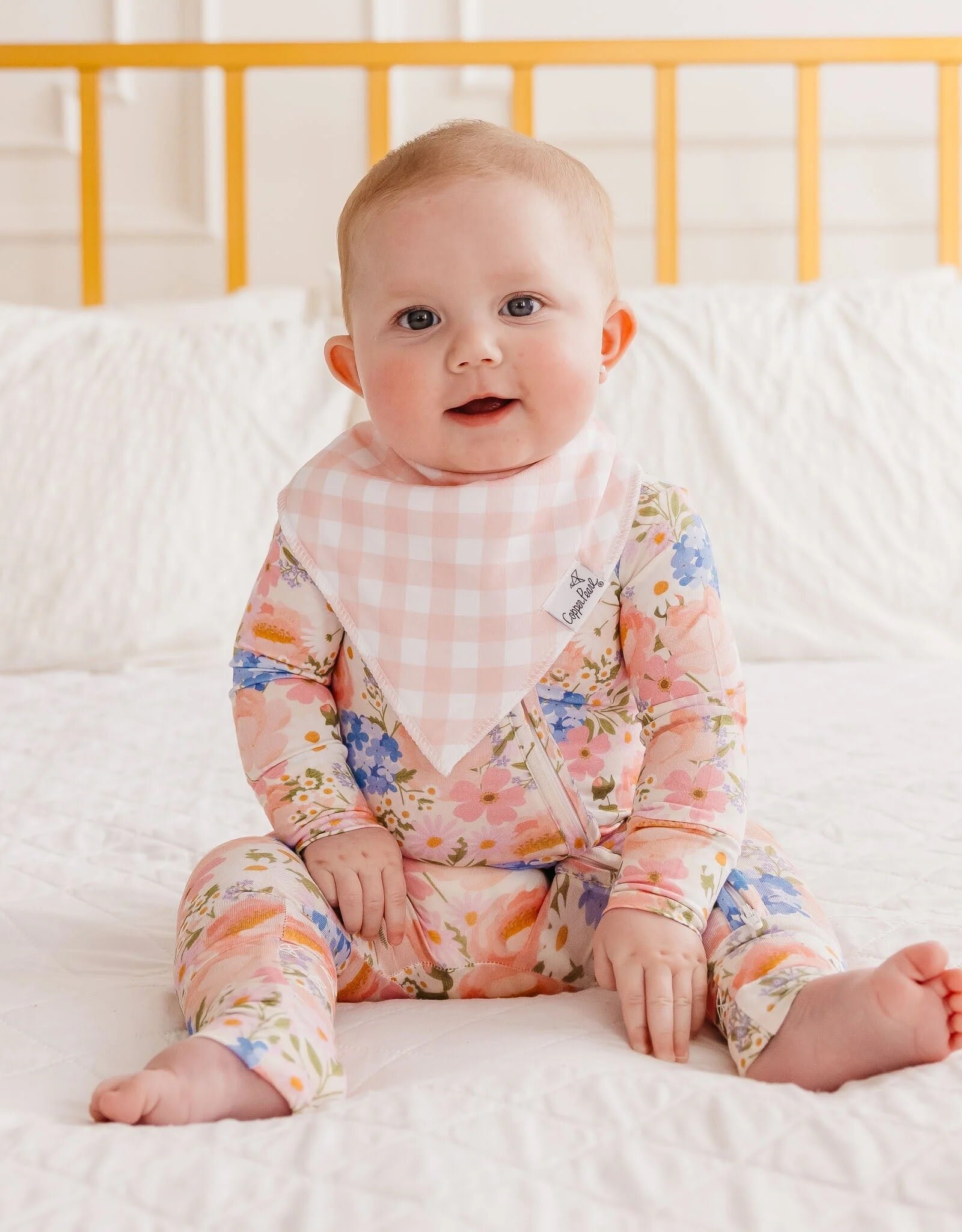 Copper Pearl Penelope Bandana Bib Set