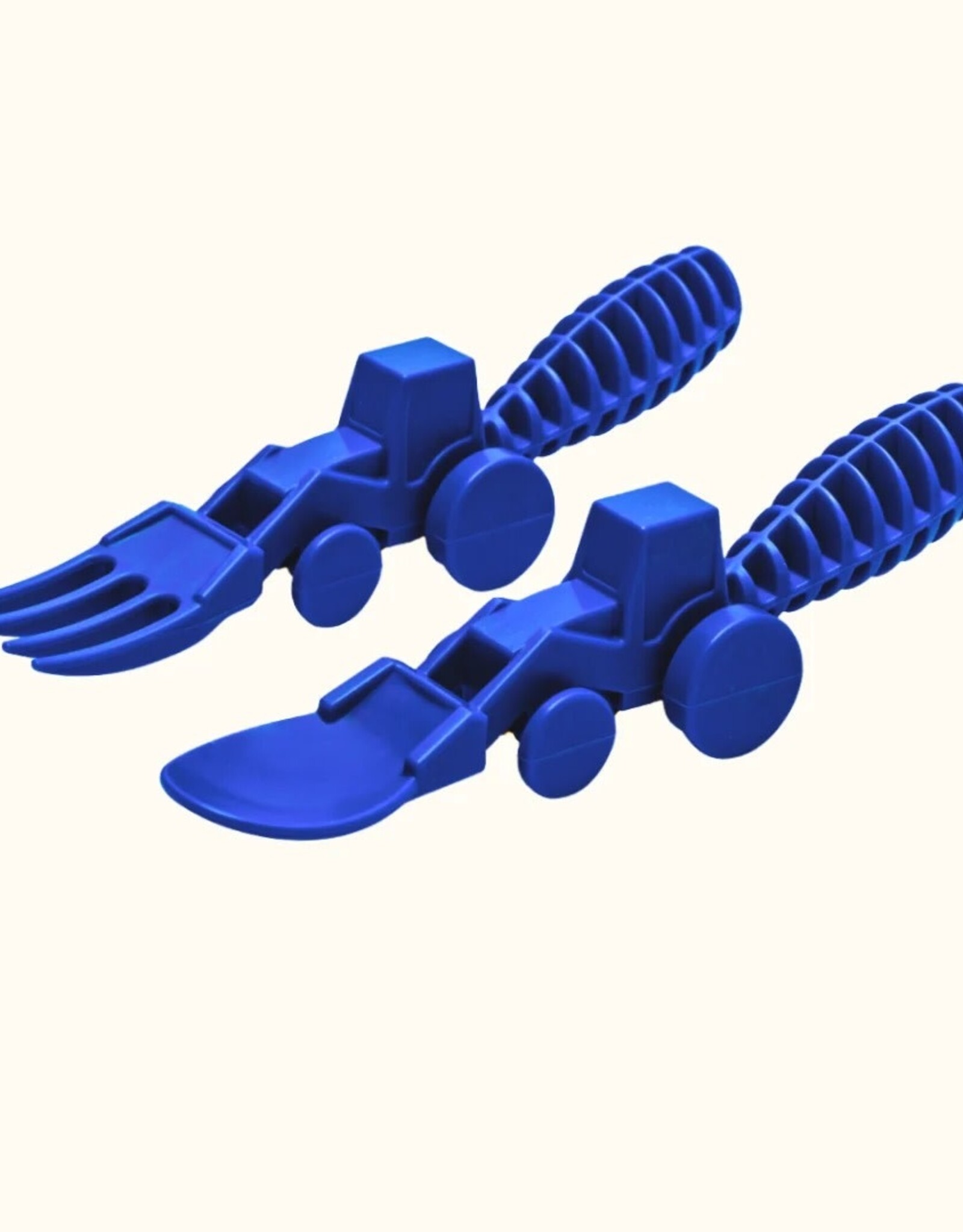 Constructive Eating Blue Tractor Utensils