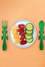 Constructive Eating Orange Tractor Set