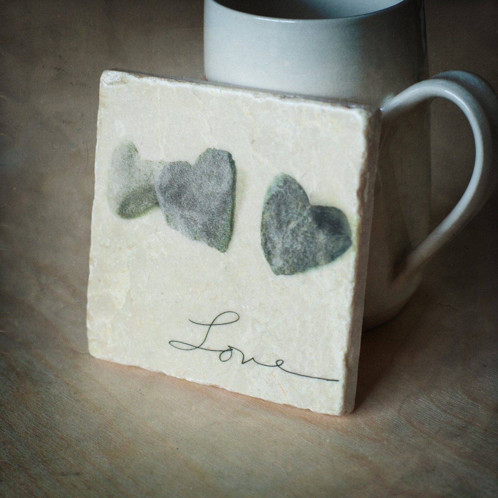 Cedar Mountain Studios Love Stones Marble Coaster