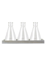 Creative Brands Glass Beaker Vase Trio