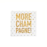 Harman "More Champagne" Foil Cocktail Napkin