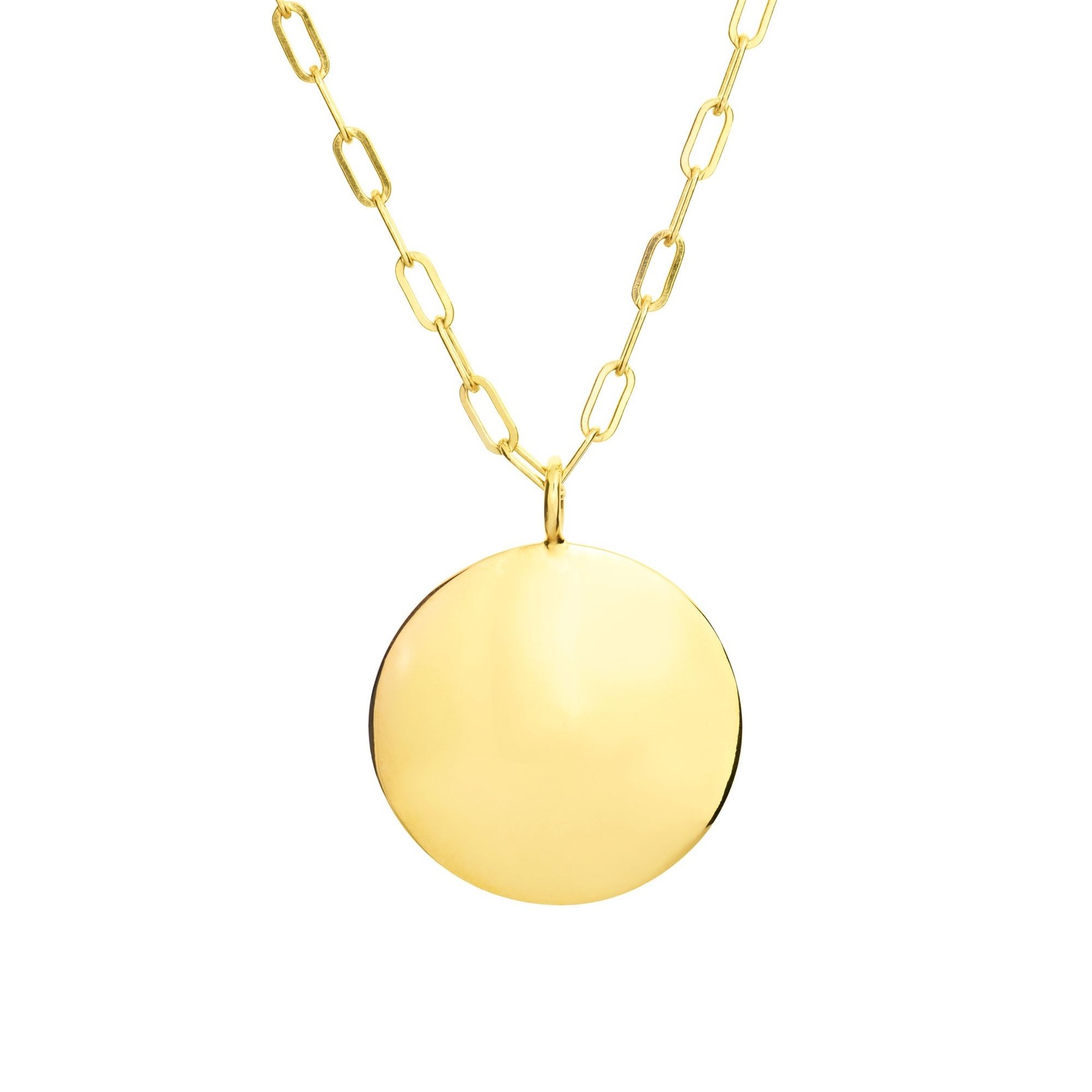 Lolo Jewellery Chloe Disc Necklace - Gold - 16"