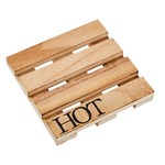 Mud Pie "HOT" Wooden Pallet Trivet