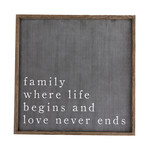 Mud Pie Family Plaque