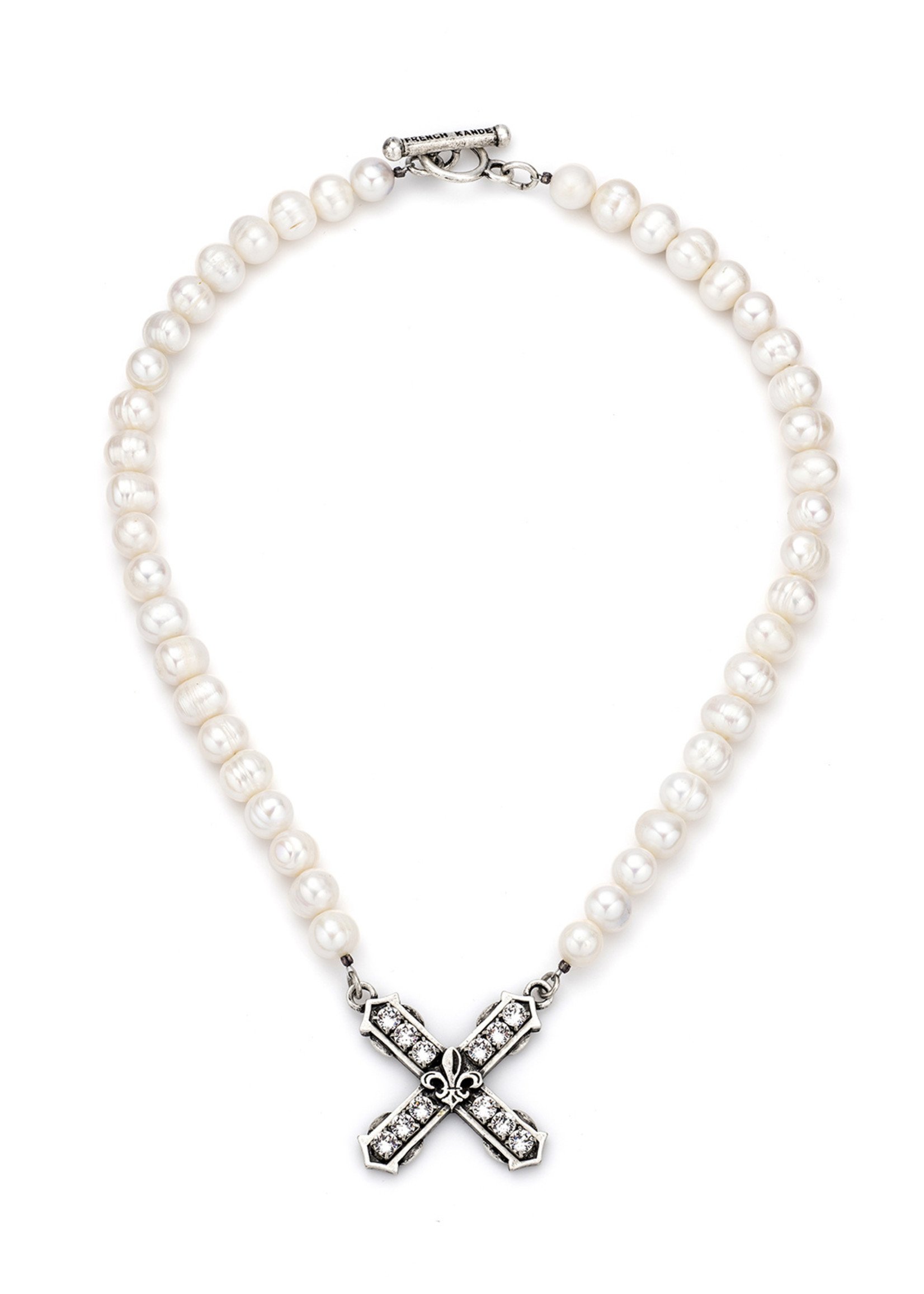 French Kande Pearls with Swarovski French Kiss Pendant