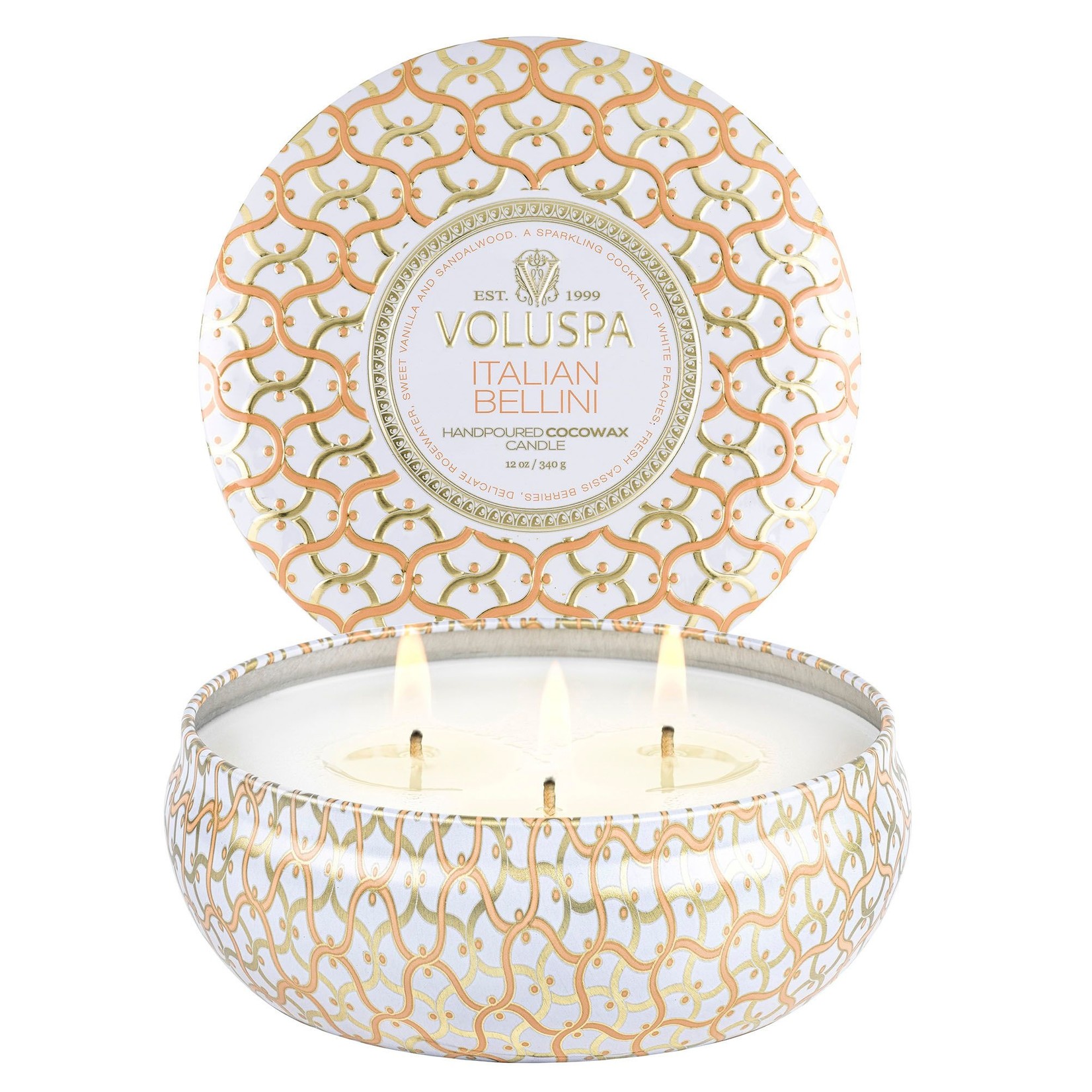 Voluspa Italian Bellini 3 Wick Tin Candle