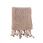 Indaba Cotton Knit Throw Beige - 50x60"