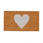 Indaba White Heart Doormat