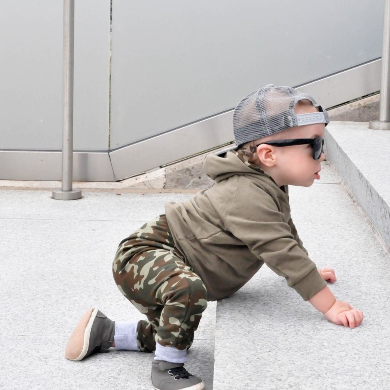 Portage and Main Camo with Grey Trim Jogger - 3/4T