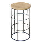 Evergreen Metal and Wood Side Table - Small