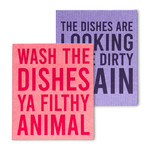 Abbott You Filthy Animal dishcloth