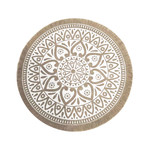 White Fringed Placemat