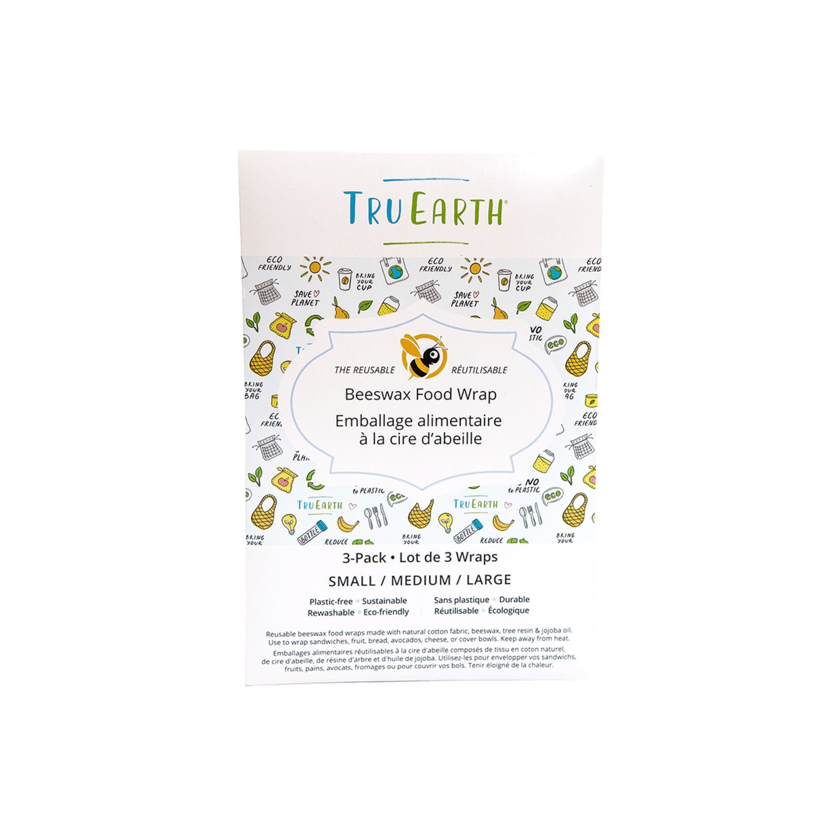 Tru Earth Beeswax Food Wraps - 3pack
