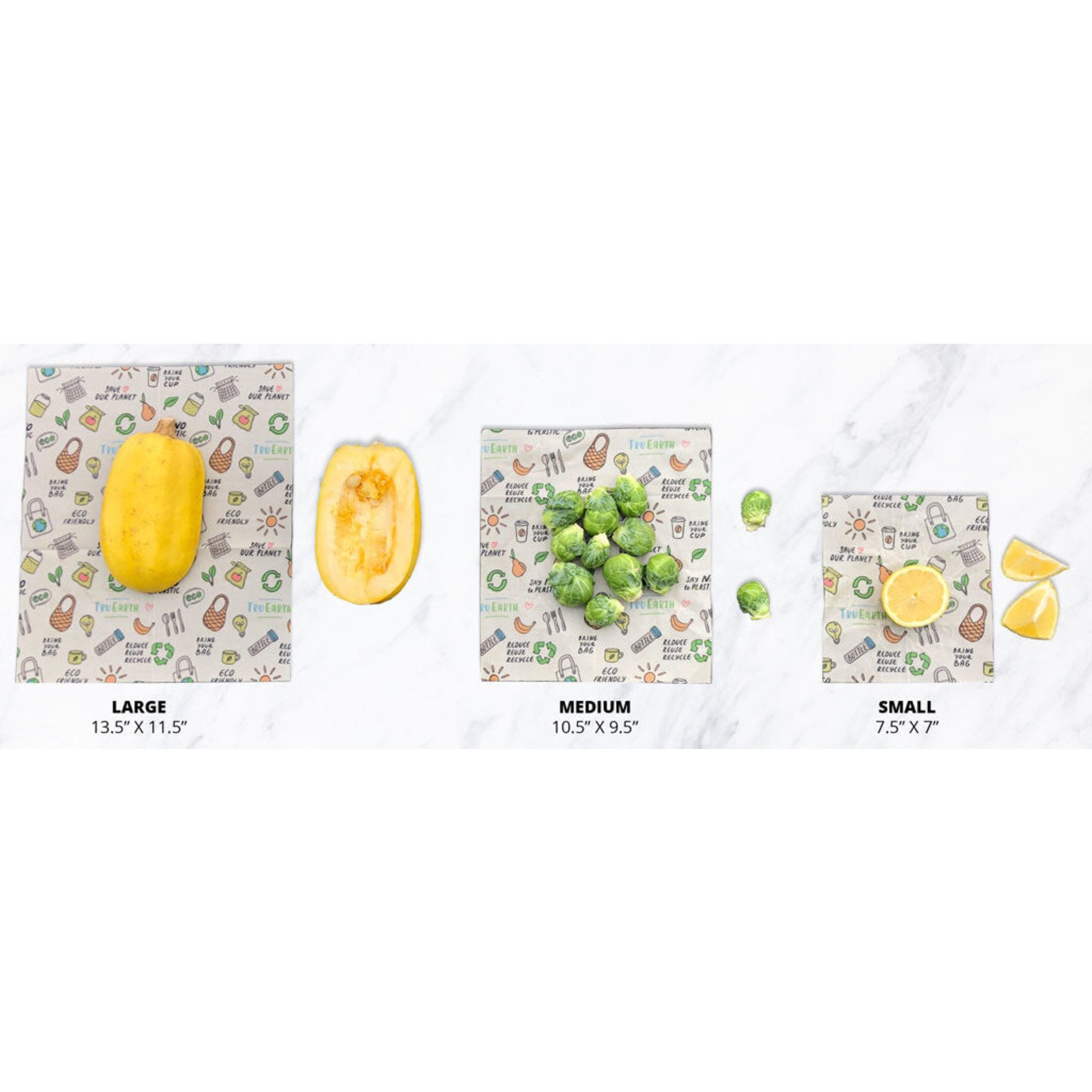 Tru Earth Beeswax Food Wraps - 3pack