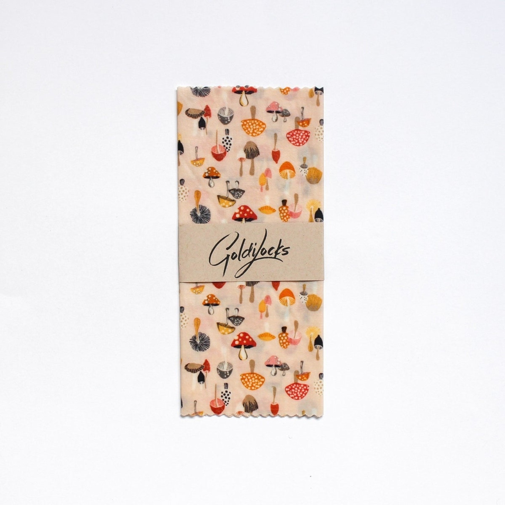 Goldilocks Wraps Beeswax Food Wrap - Mushrooms Single Sheet