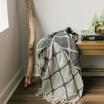 Forpost Trade Black/White Throw with tassels