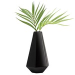 Torre & Tagus Facet Black Ceramic Vase - 12"