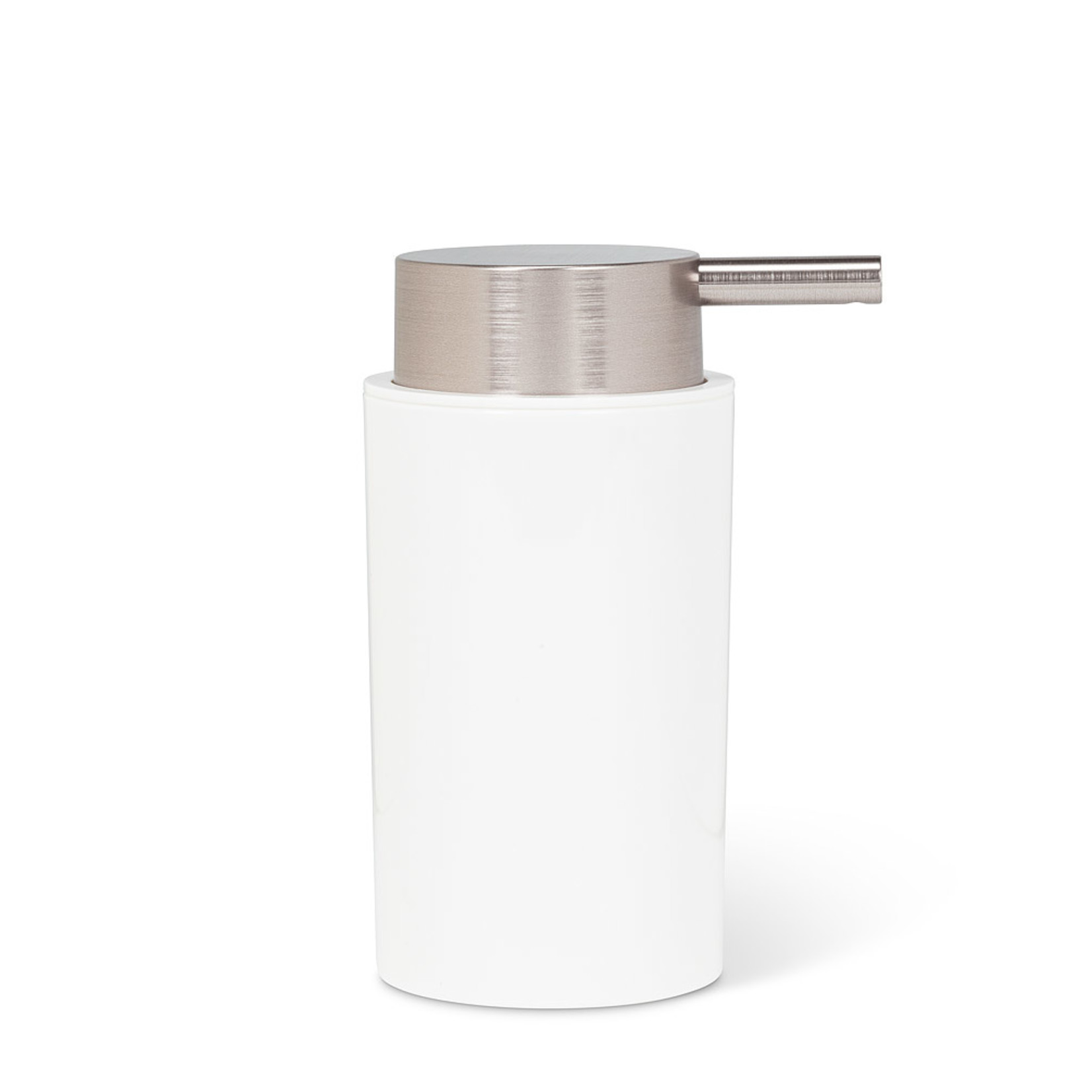 Abbott White/Silver Soap Dispenser