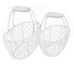 Rosha Living White Wire Basket - small - 12"x12"x6"