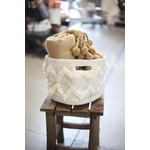 Tufted Canvas Bin - Natural - Medium