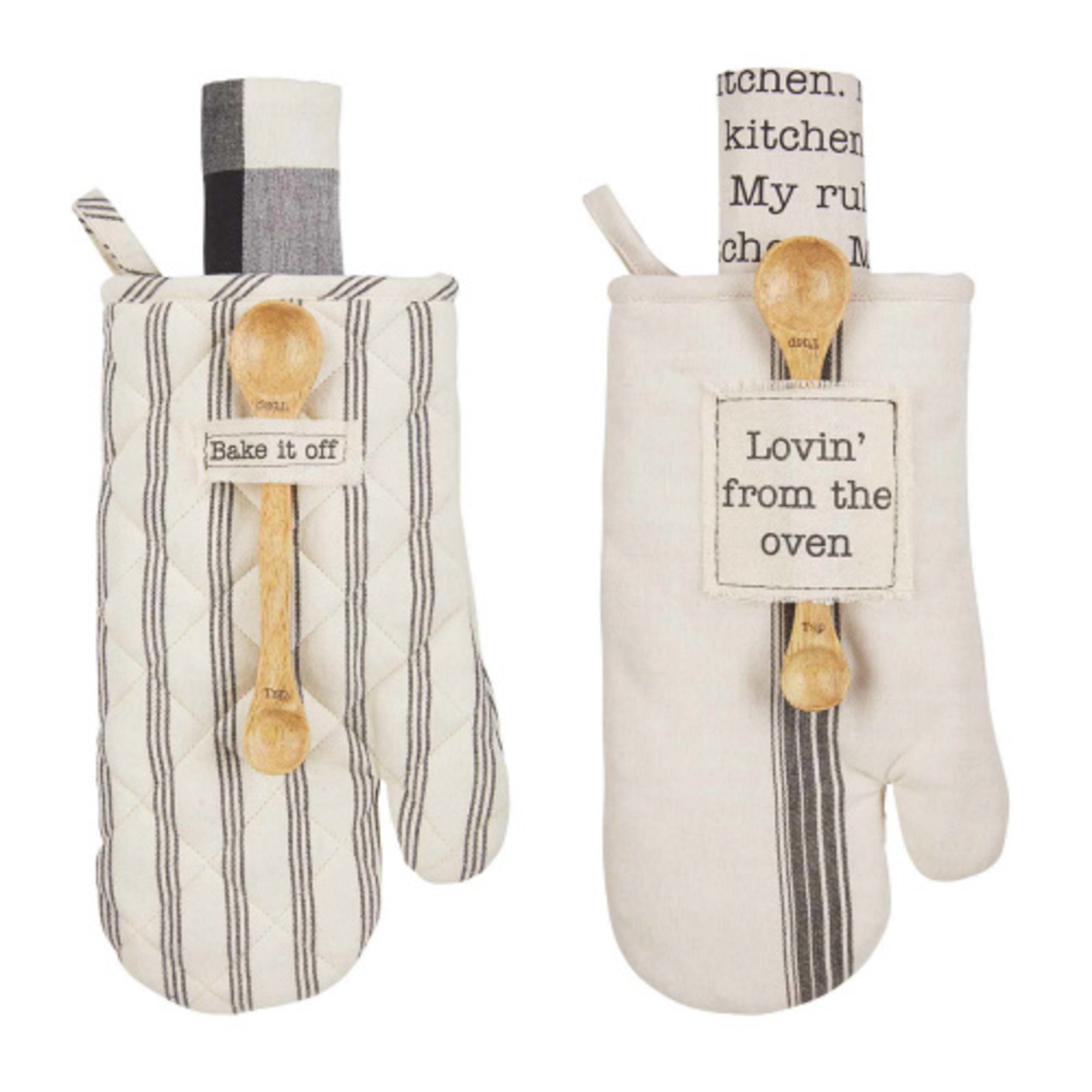 Mud Pie Lovin Oven Mitt Set