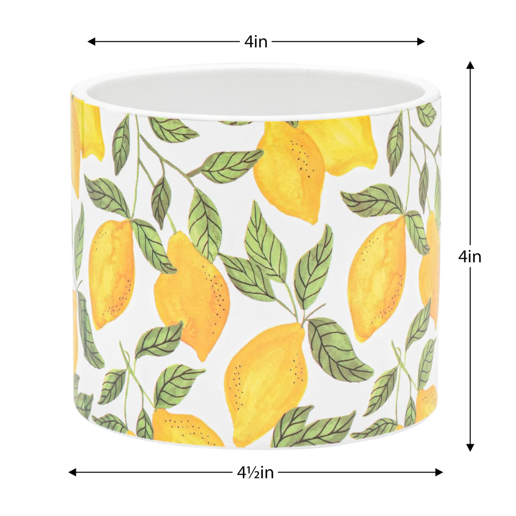 Torre & Tagus Lemon Motif Pot - 4"