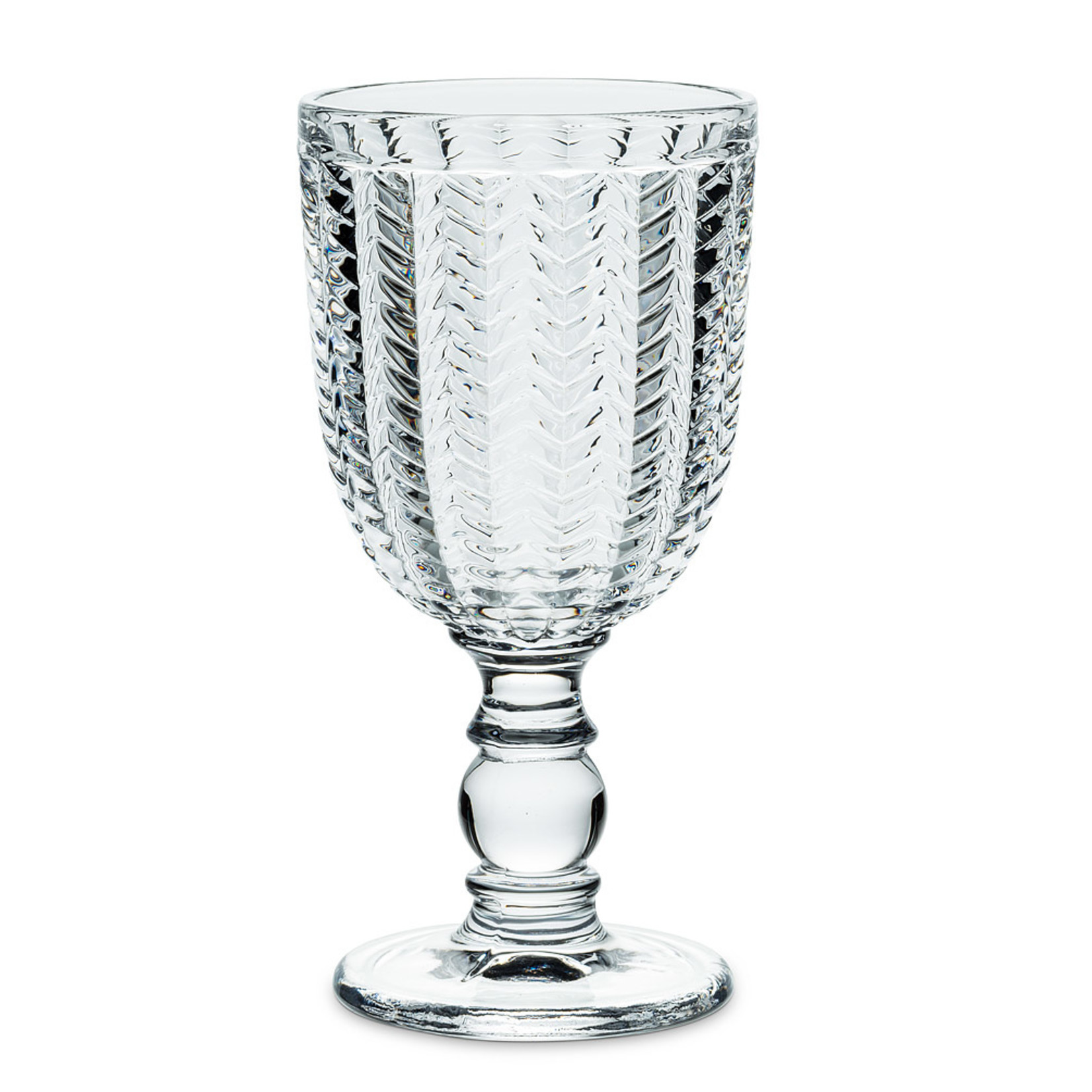 Abbott Herringbone Wine Glass - 10oz