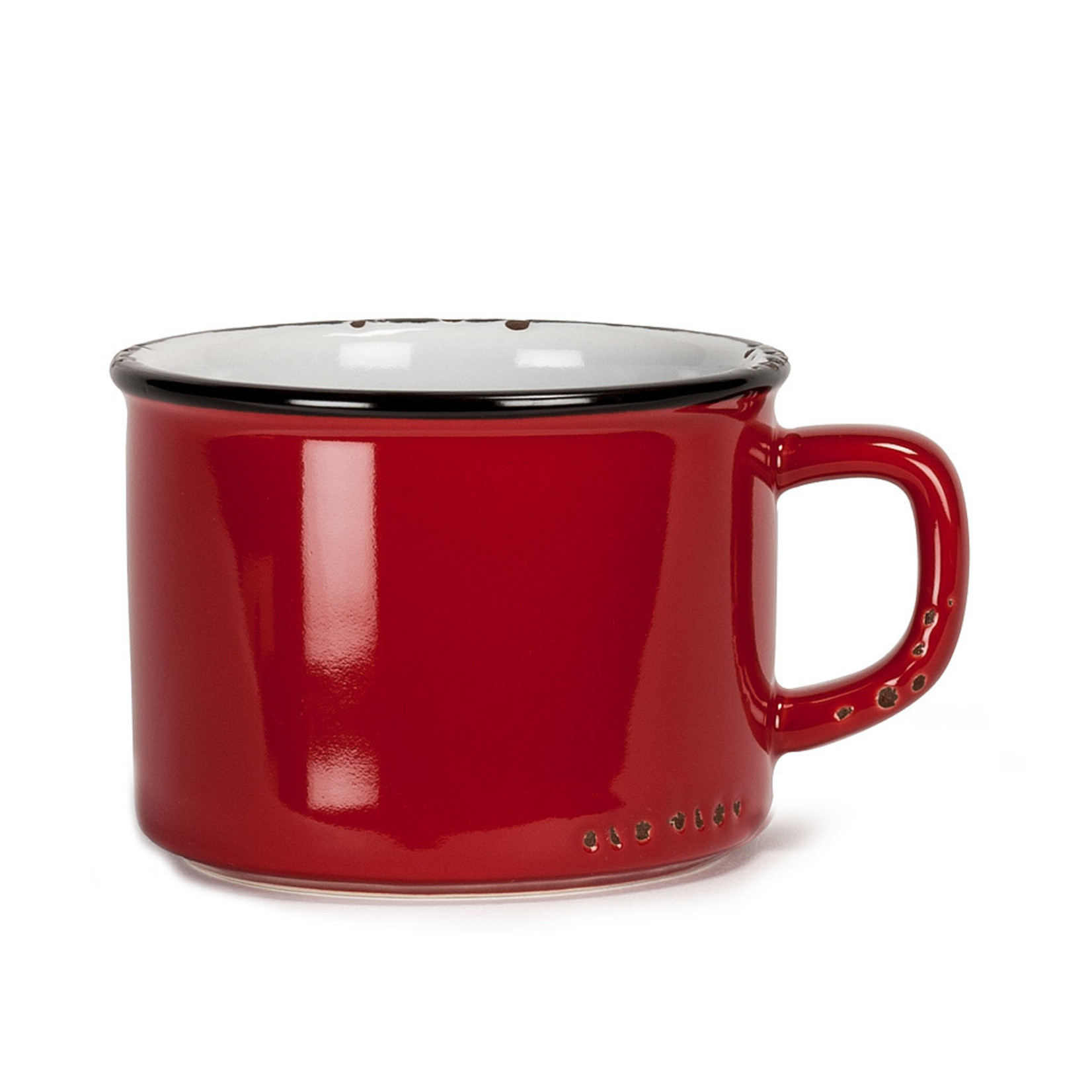 Abbott Enamel Cappuccino Mug - Red