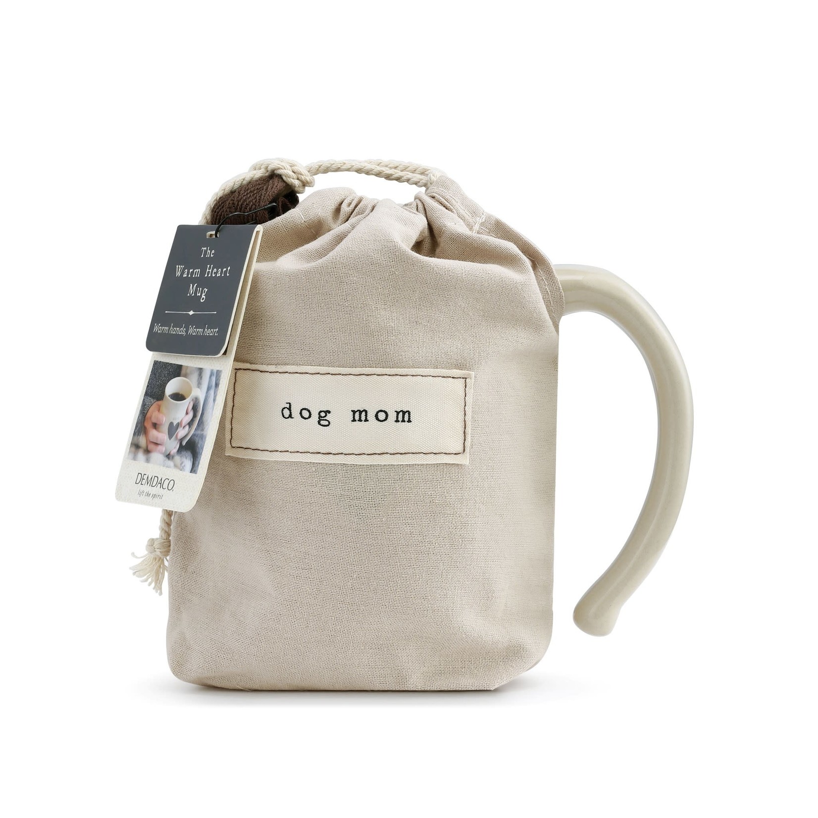 Demdaco Dog Mom Heart Mug