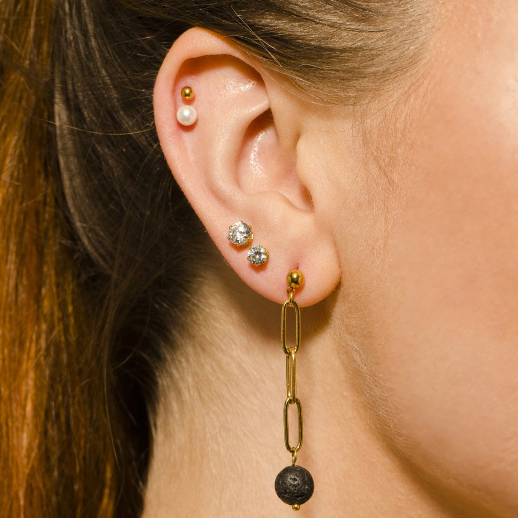 Hackney Nine Karla Volcanic Stone Earrings