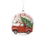 Starlight Trading Clear Truck w/Tree Flat Ornament