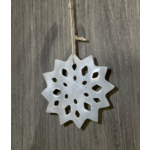 Creative Coop Marble & Alabaster Snowflake Ornament